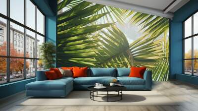 palm tree leaves Wall mural