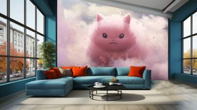 piggy bank in the sky Wall mural