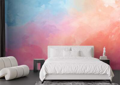 abstract rainbow banner watercolor background 6K wallpaper Wall mural