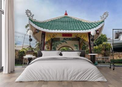 Tourist point of Cebu Taoist Temple. Cebu City, Philippines. Wall mural