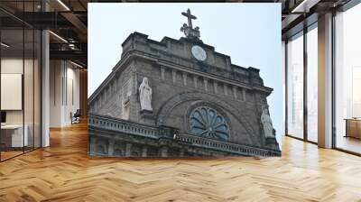 Manila Cathedral church facade at Intramuros in Manila, Philippines Wall mural