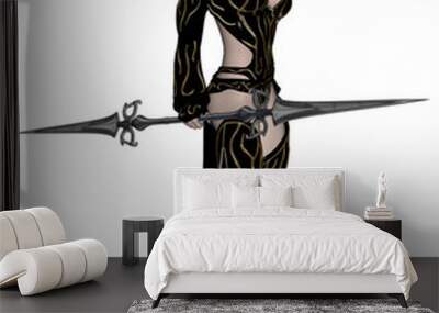 woman elf warrior with spear Wall mural