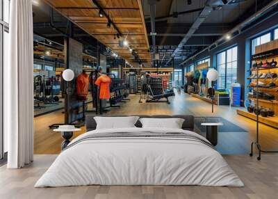 Modern Sports Store Interior Wall mural