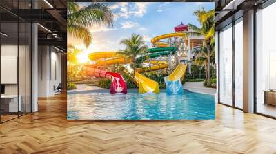 Waterpark Fun in the Sun Wall mural