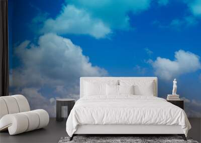 background of the clouds in the pastel sky Wall mural