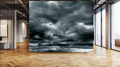 Dark cloudy sky in rainy season Wall mural