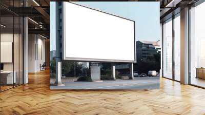 Advertising mock up blank billboard with copy space for your text content public information board billboard blank for outdoor advertising poster Wall mural