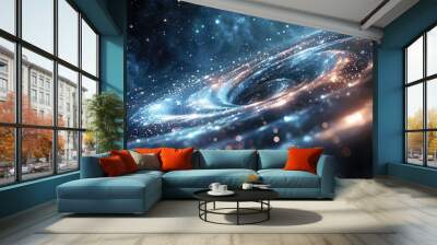 a starry magic trail  background Wall mural