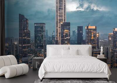 shenzheng city skyline at night Wall mural