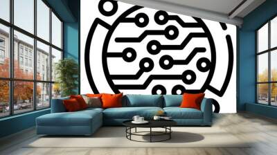 cyberspace line icon Wall mural