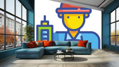 engineer line icon Wall mural