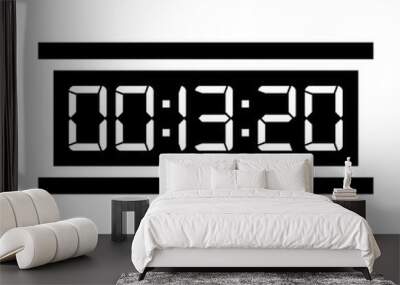 Digital clock icon vector design illustration. Wall mural