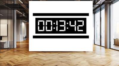 Digital clock icon vector design illustration. Wall mural