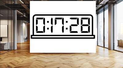 Digital clock icon vector design illustration. Wall mural