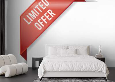 Limited Offer Advertisement Corner Banner Vector Template Wall mural