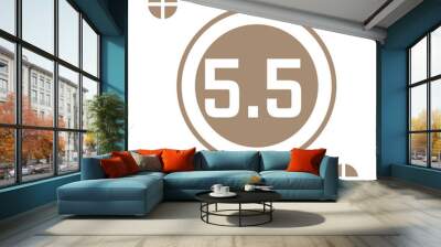 Numeric decimal icon vector Wall mural