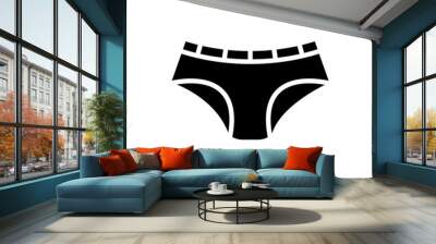 underwear, black, icon, design, flat, style, trendy, collection, template Wall mural