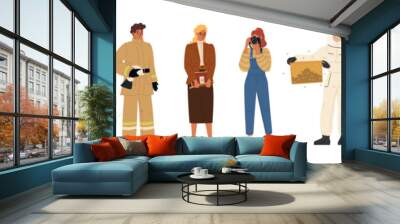 Different people characters and various professions Wall mural