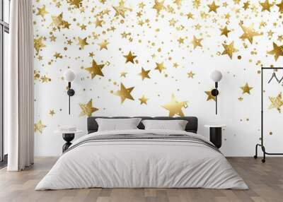 Gold stars background vector illustration with white space for text Wall mural