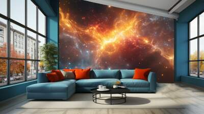 Cosmic Nebula Glow. Wall mural