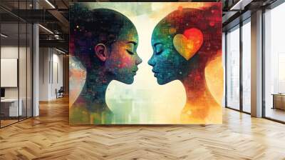 Digital Love. Wall mural