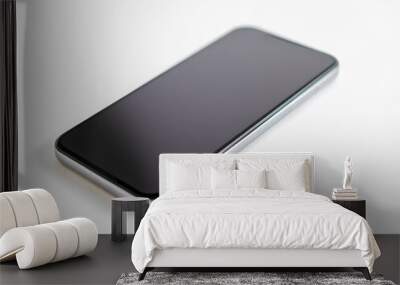 Smartphone with black screen isolated on white background,  Wall mural