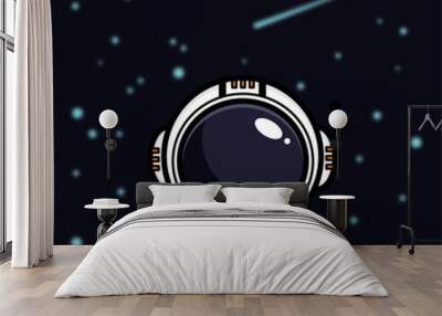 cool astronaut vector design Wall mural