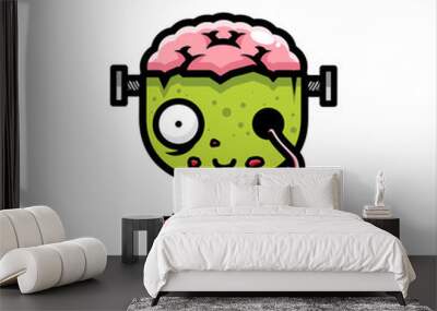 cute zombie character vector design Wall mural