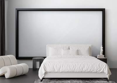 a black frame hanging on a wall Wall mural