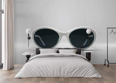 a pair of sunglasses with a white frame Wall mural