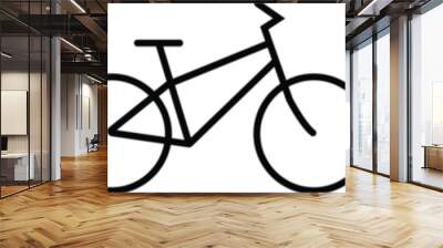 bicycle icons set isolated on transparent background. Modern and editable bicycle with pedal black flat and line vector collection. Sport, travel, cycling, race, symbol for website and mobile app. Wall mural