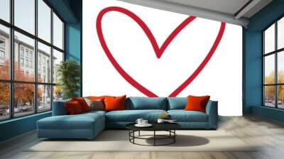 Heart, love, romance or valentine's day red heart. Heart vector icons. Artistic red heart love symbols isolated editable vector. Wall mural