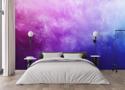 A purple and blue background with white and pink streaks Wall mural