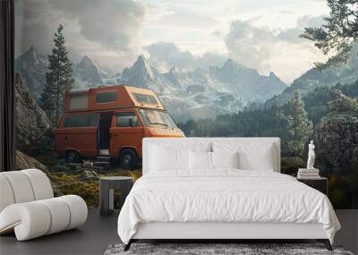 aesthetic road trip background wallpaper Wall mural