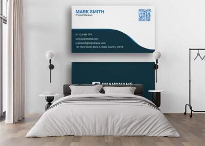 Modern Technology Style Business Card Design, Tech Visiting Card Template Wall mural