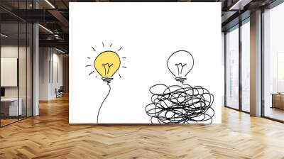 two light bulbs, business solutions Wall mural