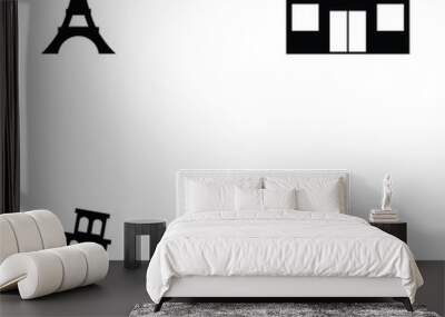 building icon set Wall mural