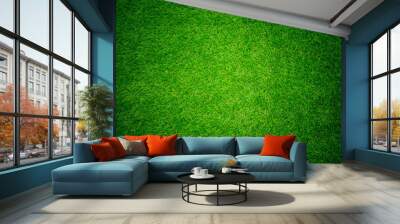 grass field background. green grass. green background Wall mural