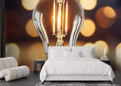 light bulb in the dark Wall mural