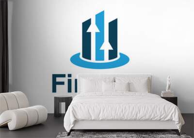 accounting financial logo design concept Wall mural