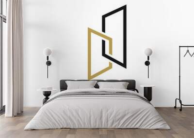 interior real estate minimalist design logo template Wall mural