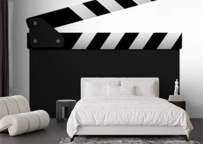 Film clapper board on white background. Vector Wall mural