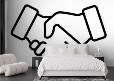 Handshake icon. Vector Wall mural