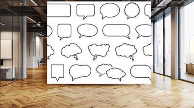 Speech Bubble set. Talk bubble. Cloud speech bubbles collection. Vector Wall mural