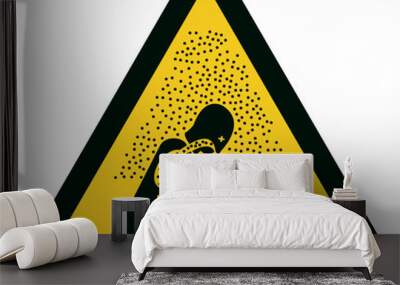 ISO 7010 W041 Warning; Asphyxiating atmosphere Wall mural