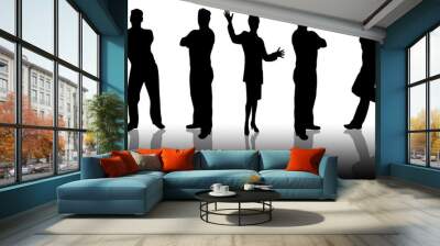 business women with men Wall mural