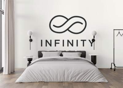 Infinity logo icon design template vector illustration Wall mural