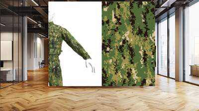 Navy military and army camouflage USA. Seamless pattern. Wall mural