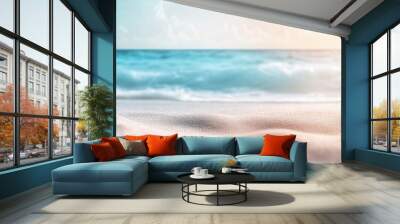 Beach Sand and Sea. Wall mural