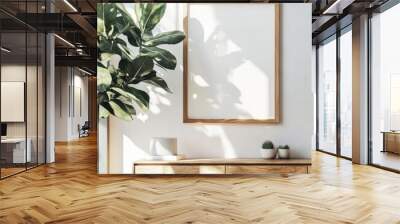 Blank Frame Mockup. Wall mural